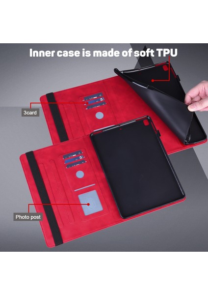 Ipad Air 2022 / Air 2020 10.9 Için Peacock Tablet Kılıfı (Kırmızı) (Yurt Dışından) modelleri