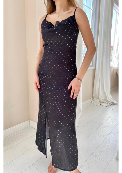 Puantiyeli Elbise - Siyah fiyatları