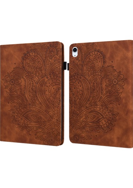 Ipad Air 2022 / Air 2020 10.9 Için Peacock Tablet Kılıfı (Kahverengi) (Yurt Dışından)