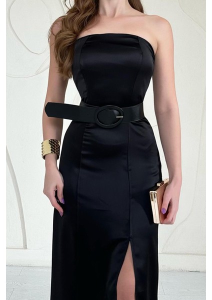 Straplez Saten Elbise fiyatları