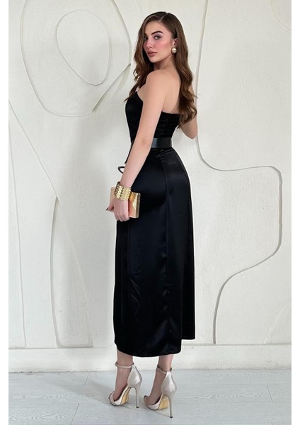Straplez Saten Elbise fırsatları