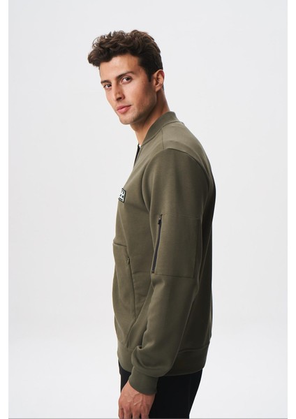 Erkek Slim Fit Scuba Su Geçirmeyen Kumaş Basic Kol Cepli Tam Fermuar Kolej Yaka Sweatshirt K28324988301 indirimleri