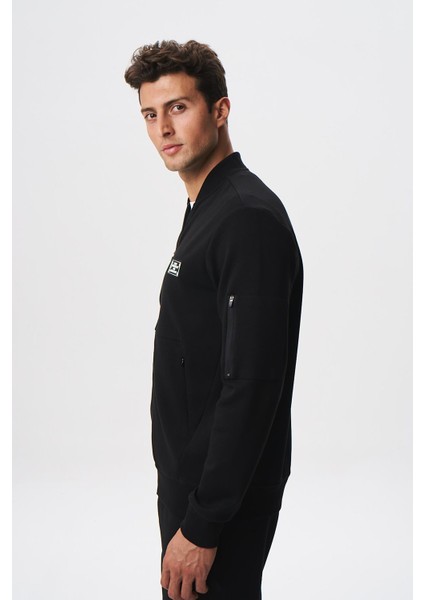 Erkek Slim Fit Scuba Su Geçirmeyen Kumaş Basic Kol Cepli Tam Fermuar Kolej Yaka Sweatshirt K28324988301 indirimleri