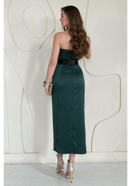 Straplez Saten Elbise fırsatları