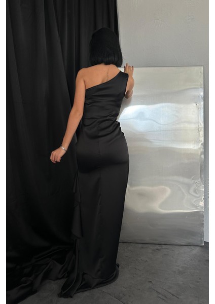 Volanlı Saten Abiye indirimleri