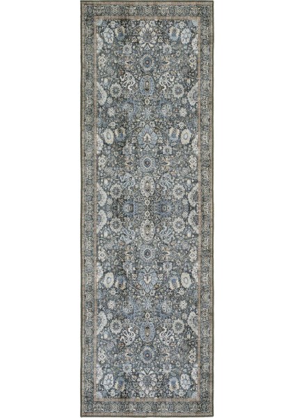 Cool Halı Private Yeşil Yolluk Hol Koridor Halısı Vintage Şönil Halı Otantik Çiçekli Yıkanabilir mutfak Halısı