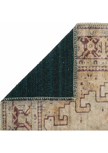 Private Krem Eskitme Vintage Halı Etnik Desenli Otantik Şönil Yolluk Yıkanabilir Hol Koridor Halısı indirimleri