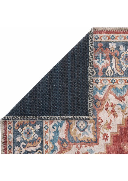 Private Bej Yolluk Etnik Desen Otantik Şönil Halı Yıkanabilir Eskitme Vintage Göbekli Koridor Halısı indirimleri