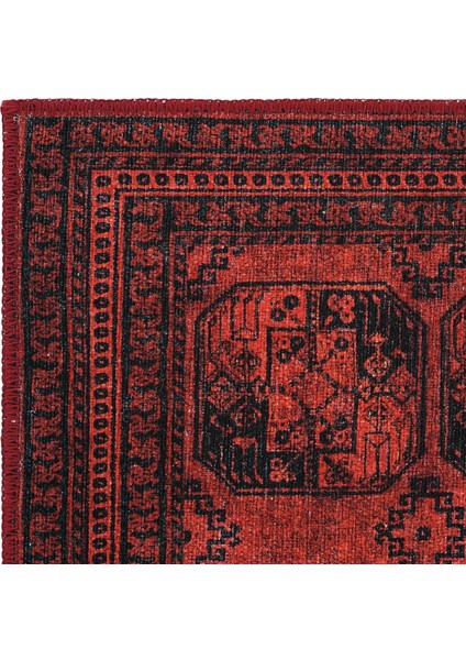 Private Bordo Yolluk Eskitme Afgan Desen Antre Hol Koridor Halısı Yıkanabilir Vintage Yolluk fırsatları