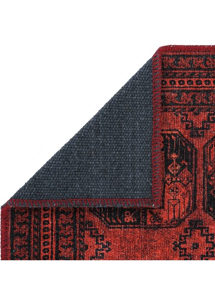 Private Bordo Yolluk Eskitme Afgan Desen Antre Hol Koridor Halısı Yıkanabilir Vintage Yolluk indirimleri