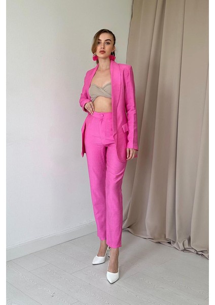 Fit Ceket ve Pantolon Takım - Pembe modelleri