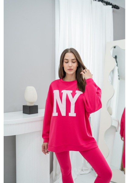 Ny Baskılı Oysho Takım - Fuşya fiyatları