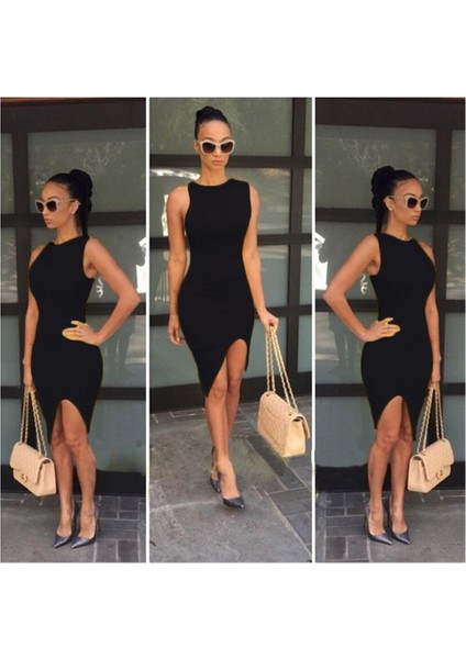 B101209 Asimetrik Kesim Elbise