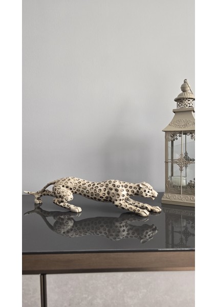 Dekoratif Leopar Biblo 42 cm | Modern Polyester Heykel fiyatları