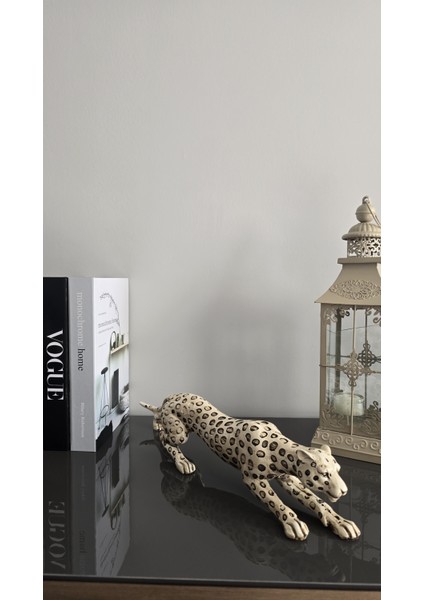 Dekoratif Leopar Biblo 42 cm | Modern Polyester Heykel modelleri