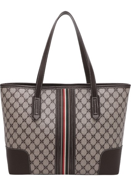 Moda Baskılı Büyük Kapasiteli Omuz Çantası Kadın Çantası (Yurt Dışından)