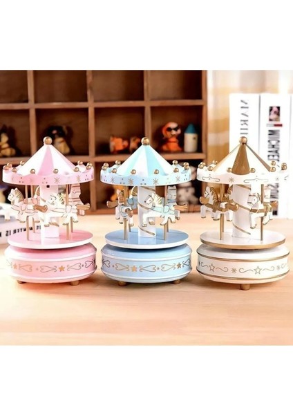 Miagift Nostaljik Atlı Karınca Müzik Kutusu Gold-Beyaz, Mavi ve Pembe fiyatları