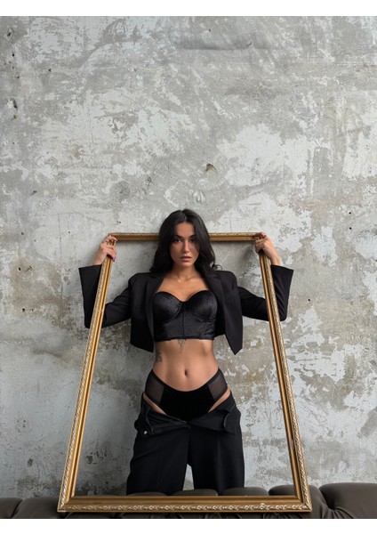 Işıltılı Kadife Takım(Büstiyer&külot)