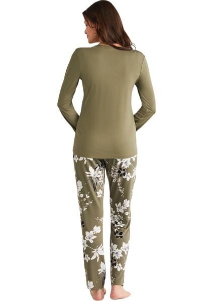 Kadın Yeşil Pijama Takım 9724