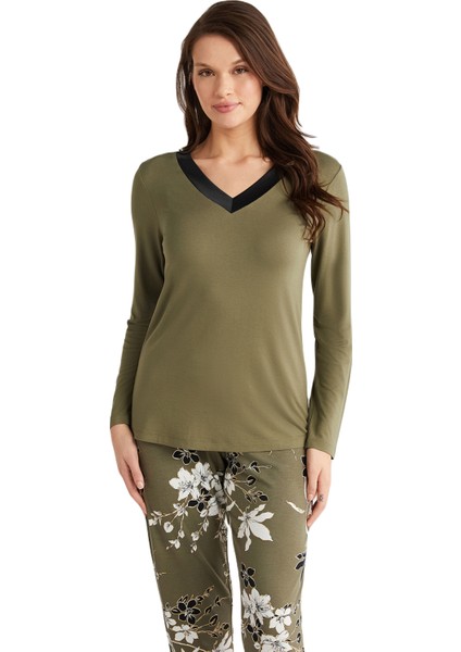 Kadın Yeşil Pijama Takım 9724 modelleri