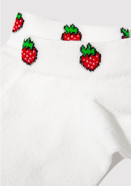 Çilek İşlemeli Patik Çorap 1912446-86459 fiyatları