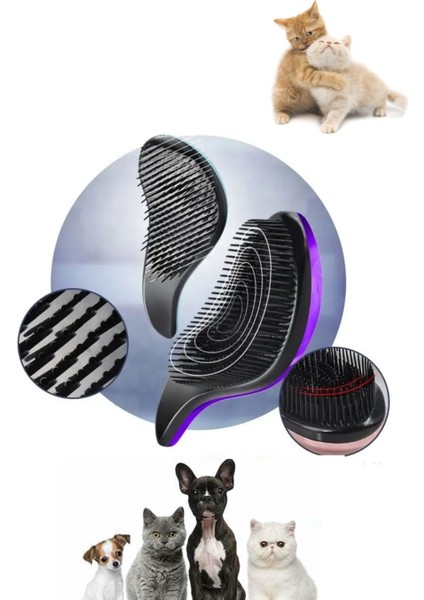 Kedi Köpek Tarama Kıtık Açma Tüy Alma Tarağı Hayvan Dostu Sihirli Tarak Eflatun XLT998