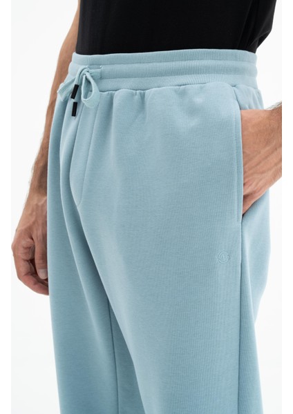 Erkek Şık Regular Fit Şardonsuz 3 İplik Lastikli Dar Paça Eşofman Altı K26174680801