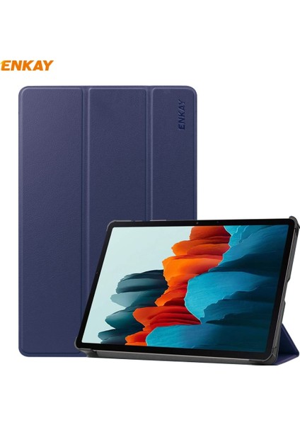 Enkay Pu Leather + Pc Smart Case For Samsung Tab S7 11.0 (Dark Blue) (Yurt Dışından)