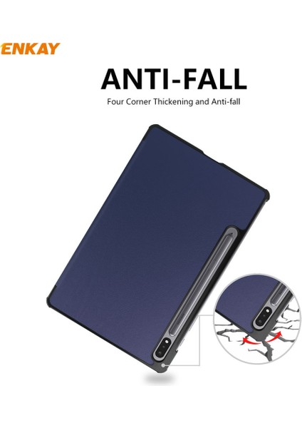 Enkay Pu Leather + Pc Smart Case For Samsung Tab S7 11.0 (Dark Blue) (Yurt Dışından) fiyatları