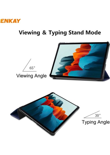 Enkay Pu Leather + Pc Smart Case For Samsung Tab S7 11.0 (Dark Blue) (Yurt Dışından) fırsatları