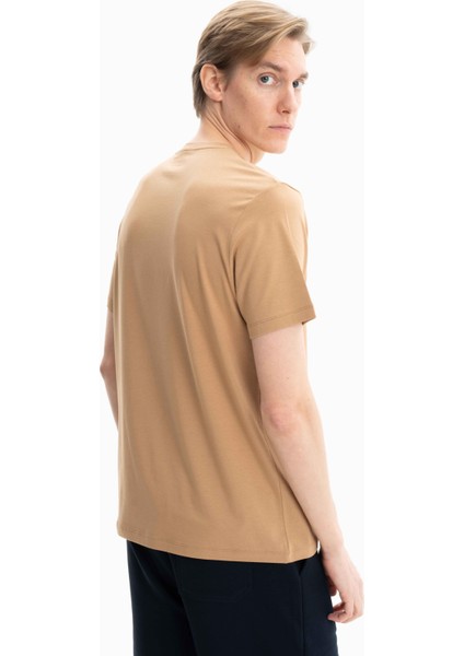 Erkek Örme Regular Fit Süprem Penye V Yaka Tişört Y27344471001