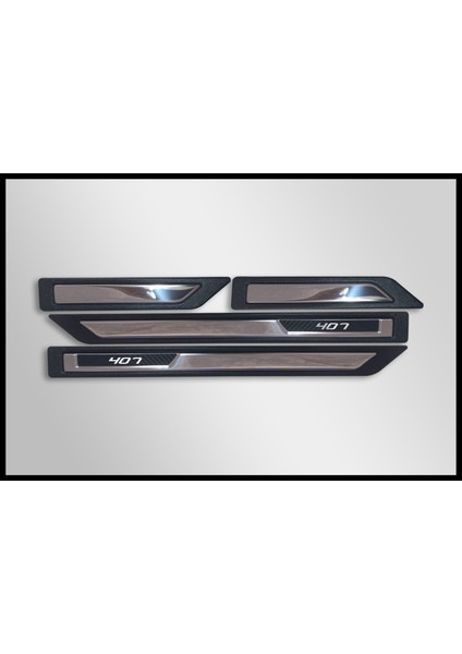 Peugeot 407 N-Line Universal Krom Kapı Eşik Koruması 4- Kapı (4 Prç)