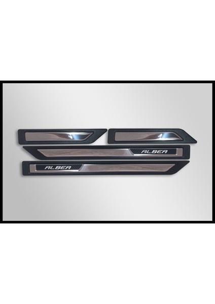 Fiat Albea N-Line Universal Krom Kapı Eşik Koruması 4- Kapı (4 Prç)