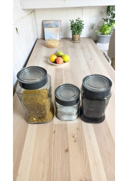 3'lü Jumbo Boy Vakumlu Kapaklı Cam Erzak Kavanozu Saklama Kabı fiyatları