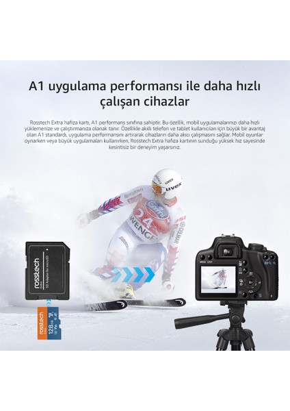 Extra 128GB Micro Sdxc V30 Uhs-3 C10 100MB/SN + Adaptörlü Hafıza Kartı