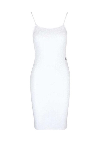 Slub Rıb Strappy Dress
