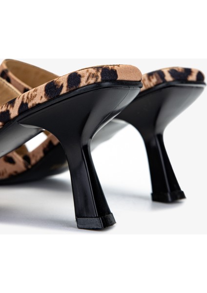 Kadın Vegan Leopar Topuklu Terlik 1063 23420 Bn Trlk Y25 Leopar fırsatları