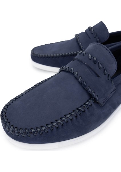 Erkek Deri Lacivert Nubuk Loafer Ayakkabı 1008 3479 Erk Ayk Y25 Lacı Nbk modelleri
