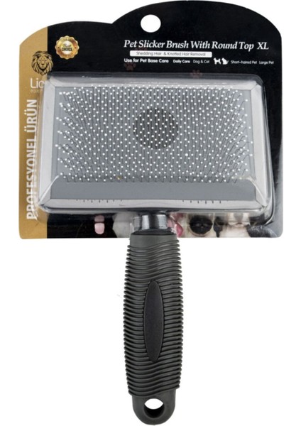 Köpek Için Tarak Boncuk Uçlu Büyük Irklara Gri X Large