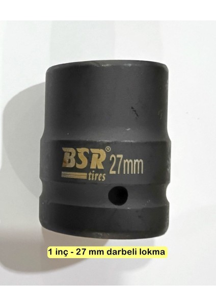 Darbeli Lokma 1" -27MM BOY=60MM Havalı Alet ve Diğer Kollara Takılabilir. 1 Adet