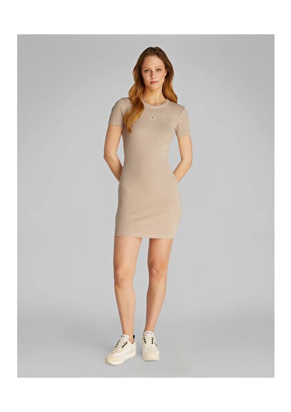 Washed Woven Label Rıb Dress fiyatları