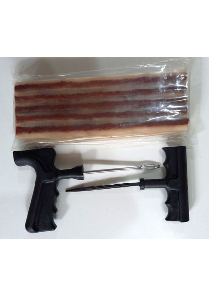 Dubleks Lastik Tamir Seti Otomobil ve Iş Makinası, Amerikan Malı 6X200MM Fitil ve 2 Alet