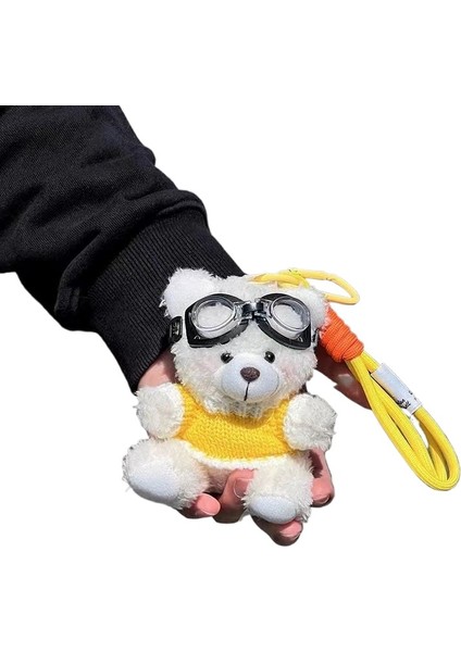 Pilot Ayı Peluş Kolye Yaratıcı Bebek Sevimli Ayı Bebek Anahtarlık Çanta Kolye (Yurt Dışından)