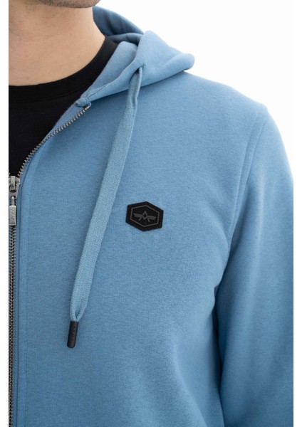 Erkek Basic Büyük Beden 3 İplik Şardonlu Tam Fermuar Cepli Kapüşonlu Sweatshirt K26324801101