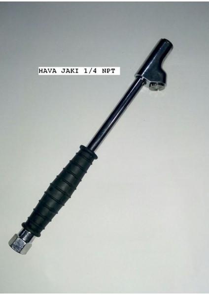 Lastik Hava Basma Jakı Uzun Metal Krom Gövde Şipşak (Quick Kaplin) Nipel ve Gövde Set 3 Parça