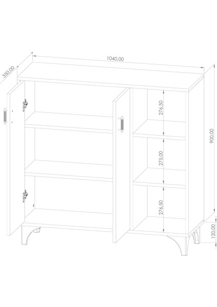 Çok Amaçlı Dolap 104 cm