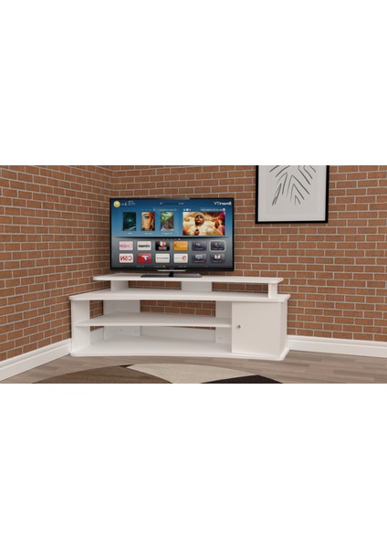 Second Tv Ünitesi Beyaz Iki Yönlü