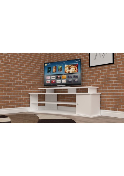 Second Tv Ünitesi Beyaz Iki Yönlü