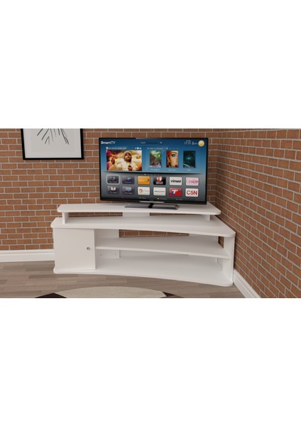 Second Tv Ünitesi Beyaz Iki Yönlü