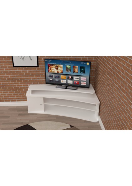 Second Tv Ünitesi Beyaz Iki Yönlü